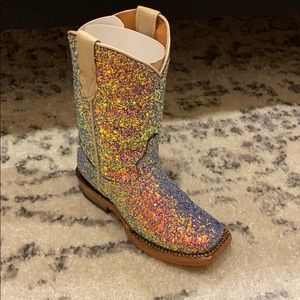 Little Girls Blue Glitter Boots New in Box!